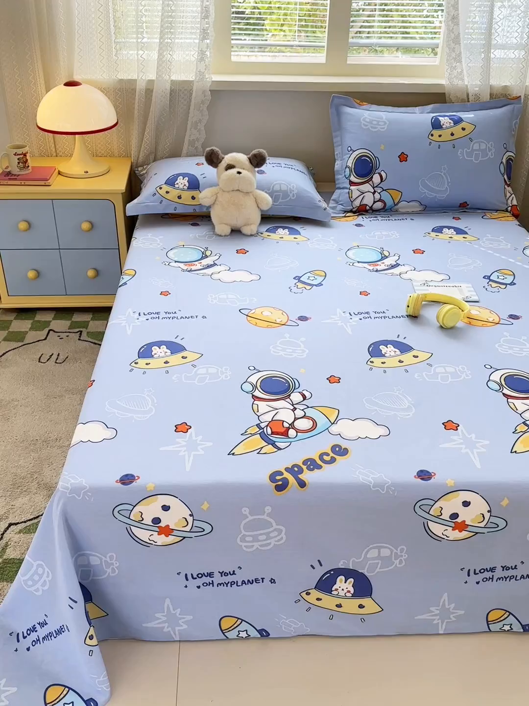 91家纺网 家纺一手货源 找家纺 拾物记 2026新款第一批12868A类新疆全棉单品床单系列 乘风宇宙