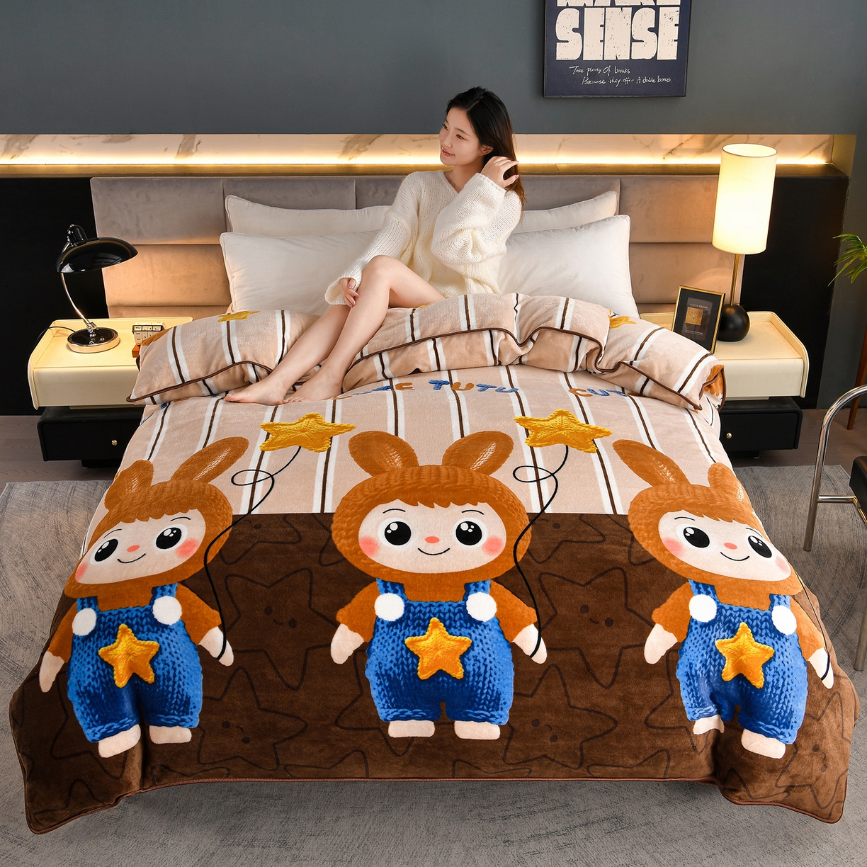 91家纺网 家纺一手货源 找家纺 （总）缘莉娜家纺 2025高克重8斤牛奶绒四件套金貂绒法莱绒加厚保暖直播电商爆款