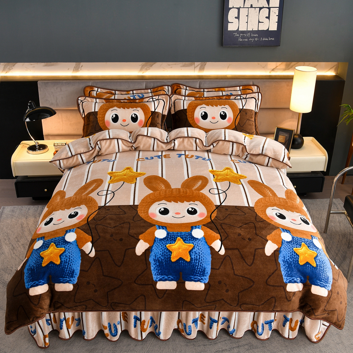 91家纺网 家纺一手货源 找家纺 （总）缘莉娜家纺 2025高克重8斤牛奶绒四件套金貂绒法莱绒加厚保暖直播电商爆款