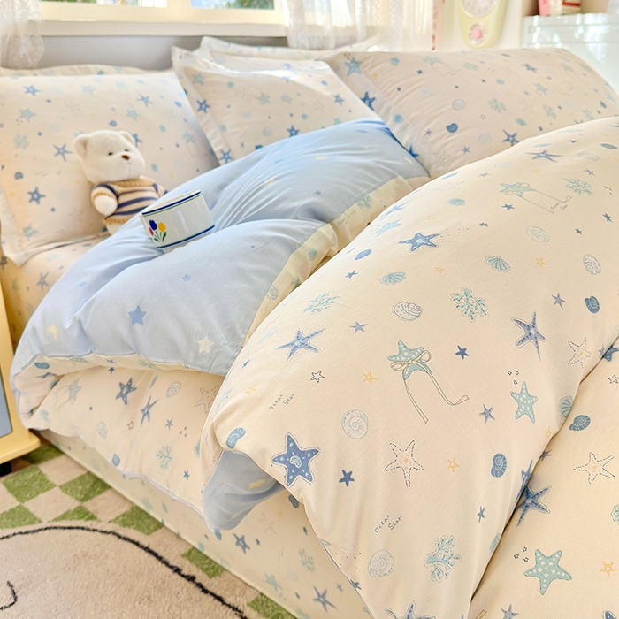 91家纺网 家纺一手货源 找家纺 （总）拾物记 2026新款第一批12868A类全棉单品被套系列（预留7-9厘米的缩水尺寸，加厚金属双拉链头、暗线四面锁边，四角全棉绑带）