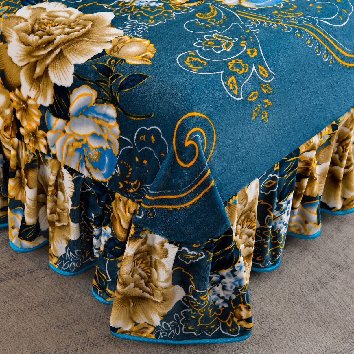 91家纺网 家纺一手货源 找家纺 缘莉娜家纺 2025高克重8斤牛奶绒四件套金貂绒法莱绒加厚保暖直播电商爆款 花样情怀