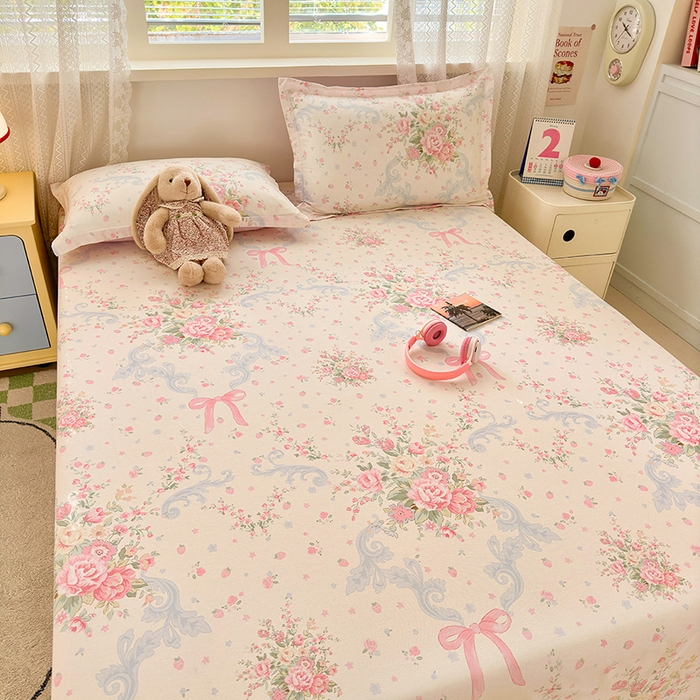 91家纺网 家纺一手货源 找家纺 拾物记 2026新款第一批12868A类新疆全棉单品床单系列 花漫歌