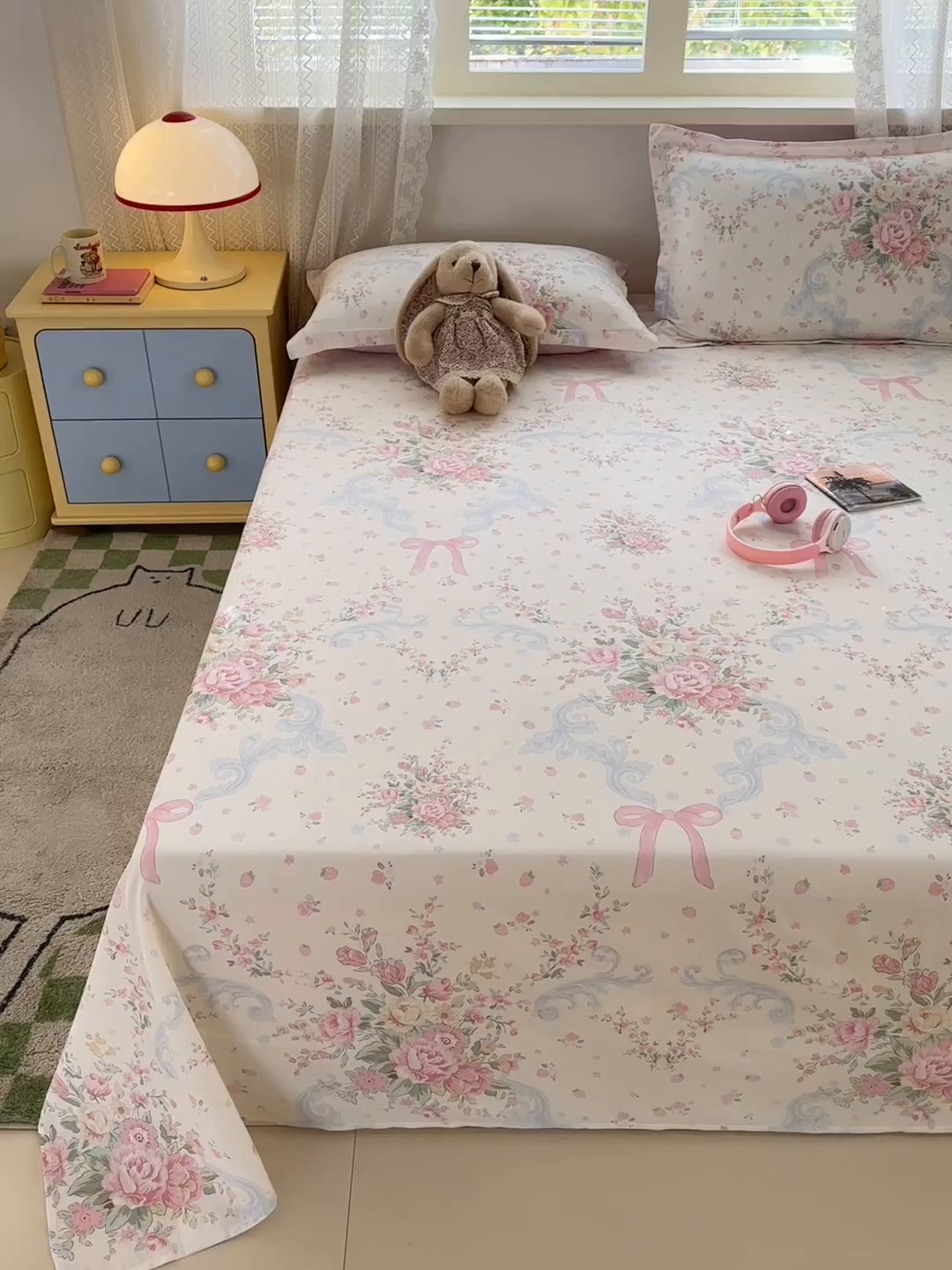 91家纺网 家纺一手货源 找家纺 拾物记 2026新款第一批12868A类新疆全棉单品床单系列 花漫歌