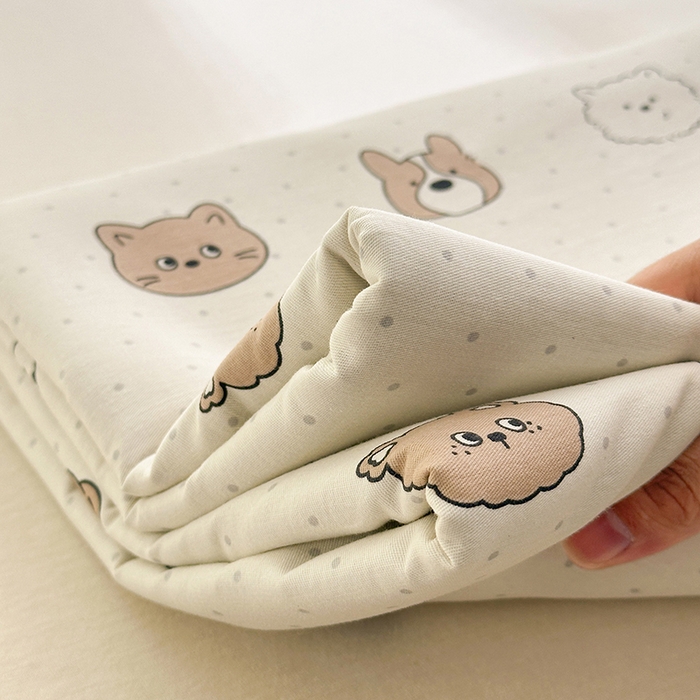 91家纺网 家纺一手货源 找家纺 拾物记 2026新款第一批12868A类新疆全棉单品床单系列 简笔小汪