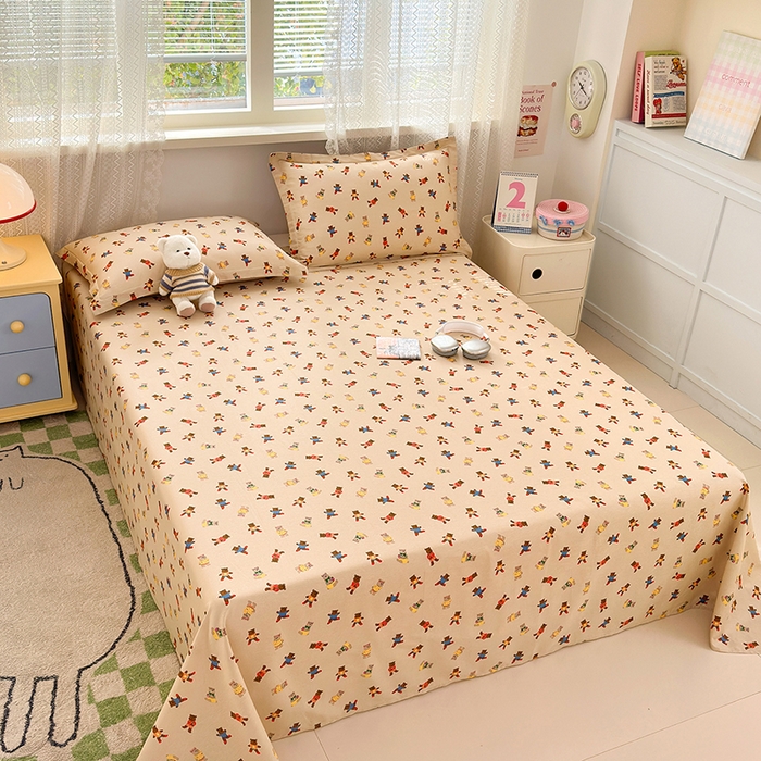 91家纺网 家纺一手货源 找家纺 拾物记 2026新款第一批12868A类新疆全棉单品床单系列 开心派对