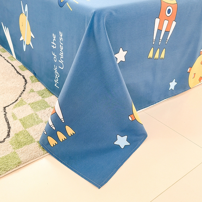 91家纺网 家纺一手货源 找家纺 拾物记 2026新款第一批12868A类新疆全棉单品床单系列 快乐宇航员