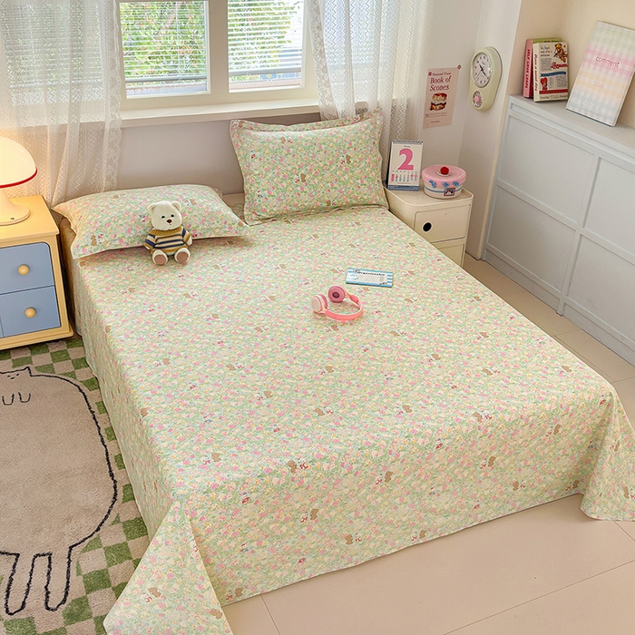 91家纺网 家纺一手货源 找家纺 拾物记 2026新款第一批12868A类新疆全棉单品床单系列 美梦花园