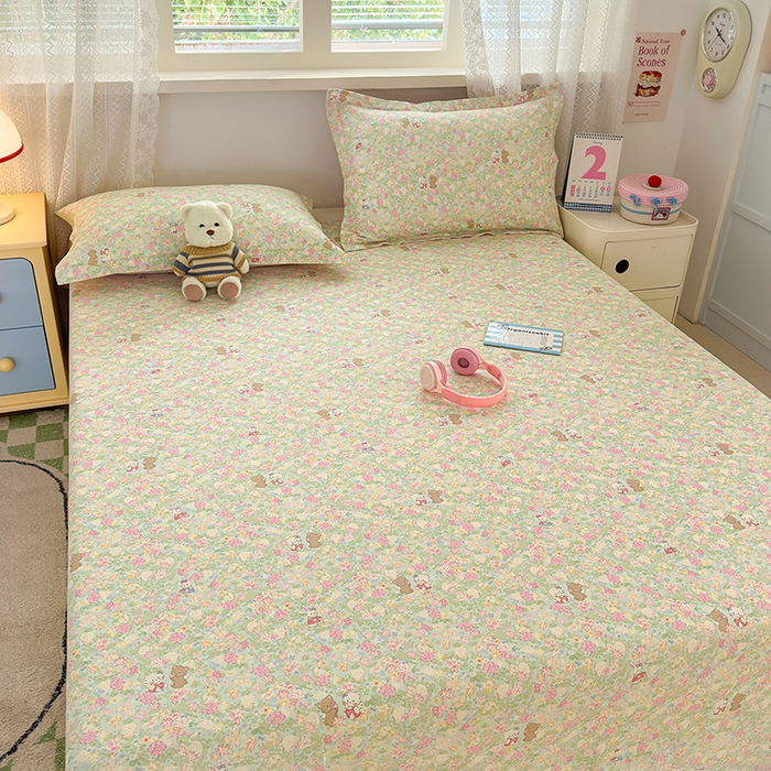 91家纺网 家纺一手货源 找家纺 拾物记 2026新款第一批12868A类新疆全棉单品床单系列 美梦花园