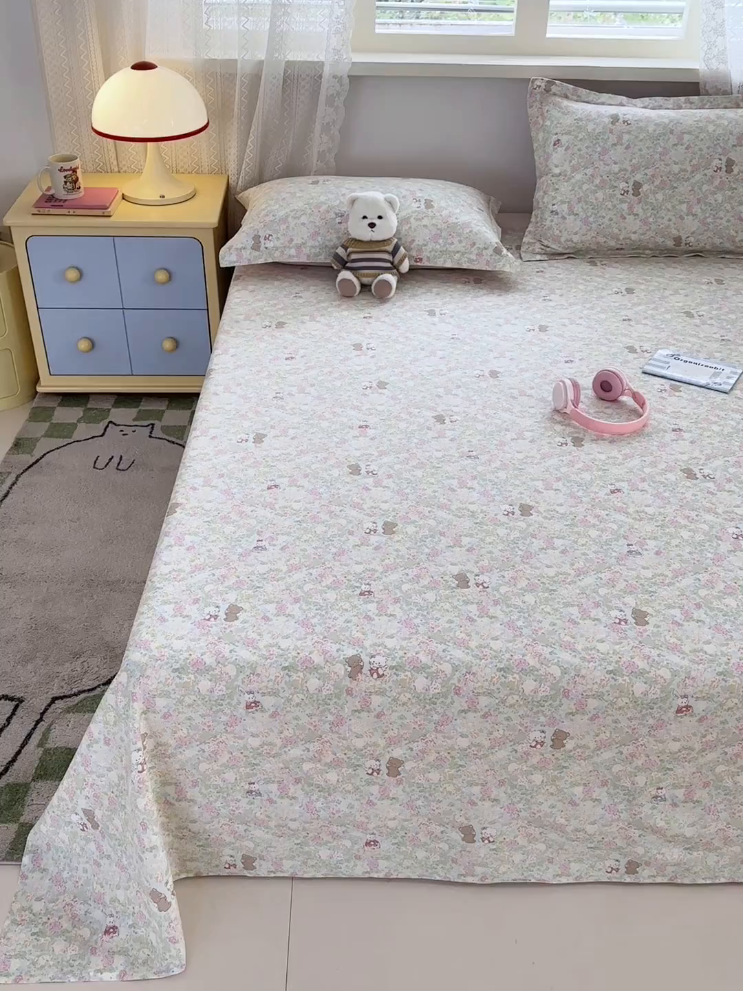 91家纺网 家纺一手货源 找家纺 拾物记 2026新款第一批12868A类新疆全棉单品床单系列 美梦花园