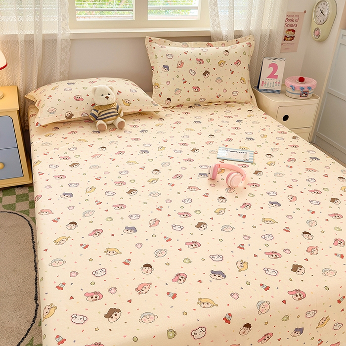 91家纺网 家纺一手货源 找家纺 拾物记 2026新款第一批12868A类新疆全棉单品床单系列 糖果幼儿园