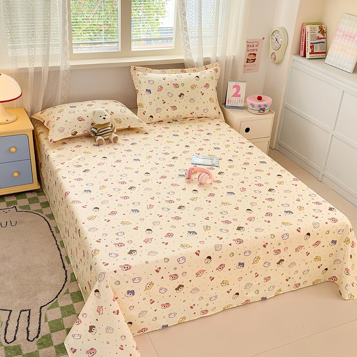 91家纺网 家纺一手货源 找家纺 拾物记 2026新款第一批12868A类新疆全棉单品床单系列 糖果幼儿园