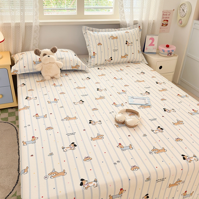 91家纺网 家纺一手货源 找家纺 拾物记 2026新款第一批12868A类新疆全棉单品床单系列 糖纸童年