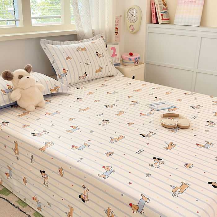 91家纺网 家纺一手货源 找家纺 拾物记 2026新款第一批12868A类新疆全棉单品床单系列 糖纸童年