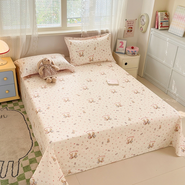 91家纺网 家纺一手货源 找家纺 拾物记 2026新款第一批12868A类新疆全棉单品床单系列 甜蜜纪念日