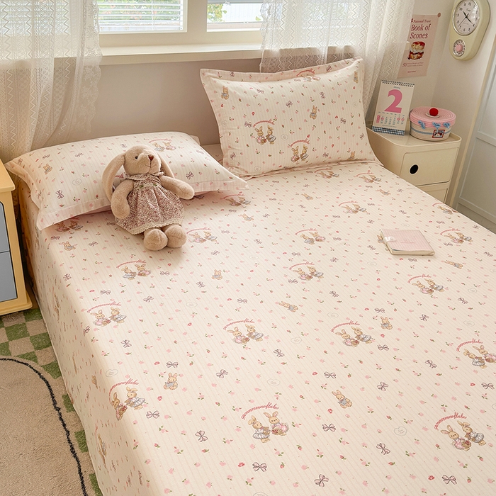 91家纺网 家纺一手货源 找家纺 拾物记 2026新款第一批12868A类新疆全棉单品床单系列 甜蜜纪念日