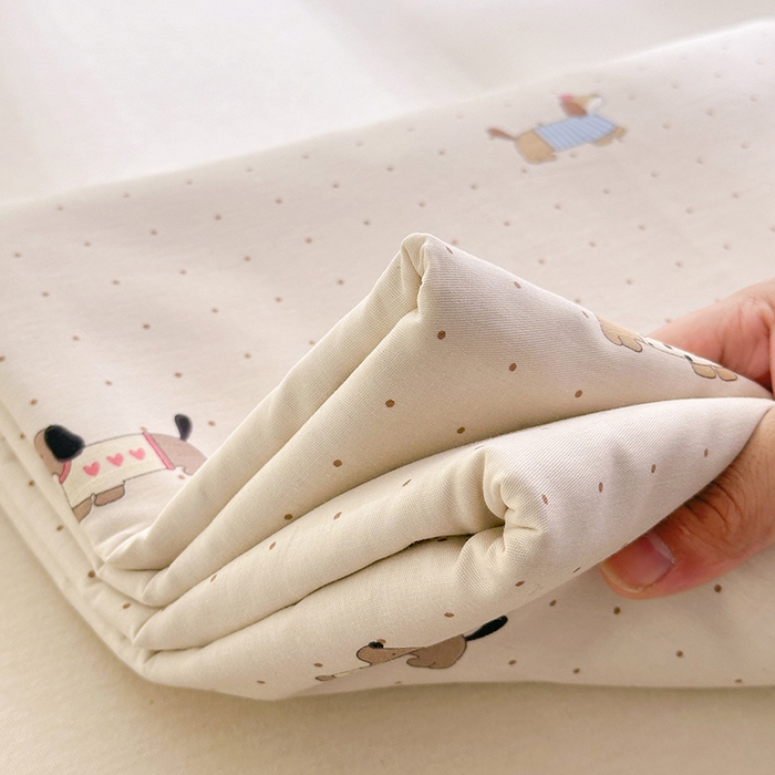 91家纺网 家纺一手货源 找家纺 拾物记 2026新款第一批12868A类新疆全棉单品床单系列 星星柯基