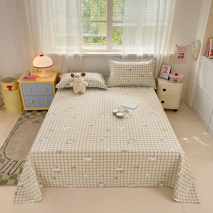 拾物记 2026新款第一批12868A类全棉单品床单系列 元气小布