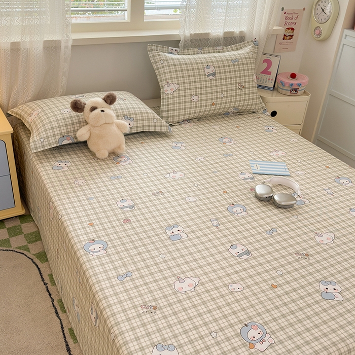 91家纺网 家纺一手货源 找家纺 拾物记 2026新款第一批12868A类全棉单品床单系列 元气小布