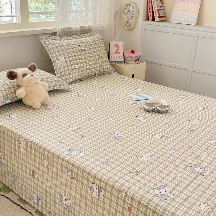 91家纺网 家纺一手货源 找家纺 拾物记 2026新款第一批12868A类全棉单品床单系列 元气小布