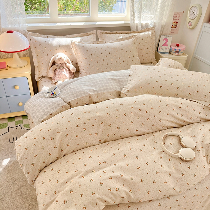 91家纺网 家纺一手货源 找家纺 拾物记 2026新款第一批12868A类全棉单品被套系列（预留7-9厘米的缩水尺寸，加厚金属双拉链头、暗线四面锁边，四角全棉绑带） 刺绣潮声