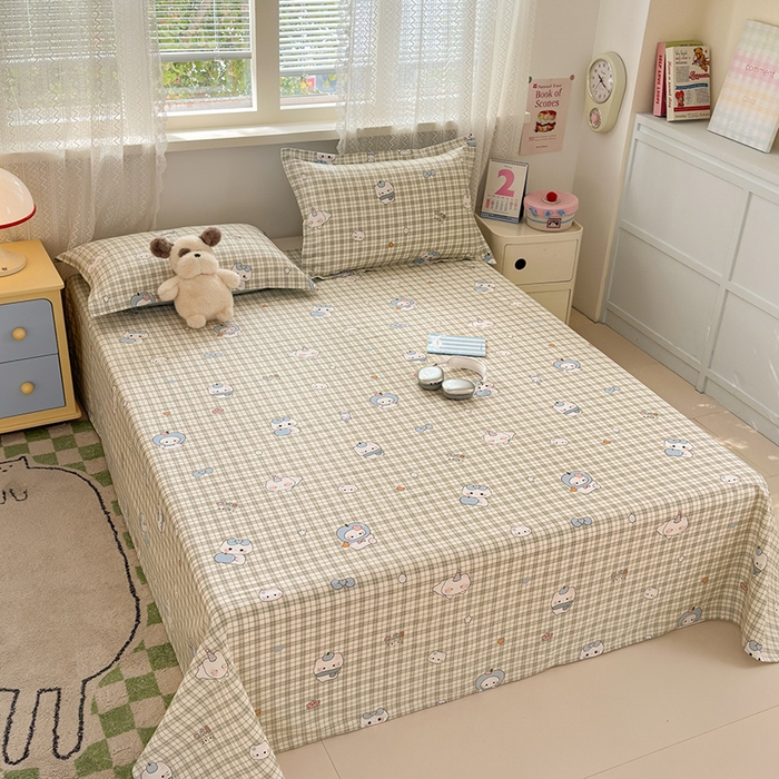 91家纺网 家纺一手货源 找家纺 拾物记 2026新款第一批12868A类全棉单品床单系列 元气小布