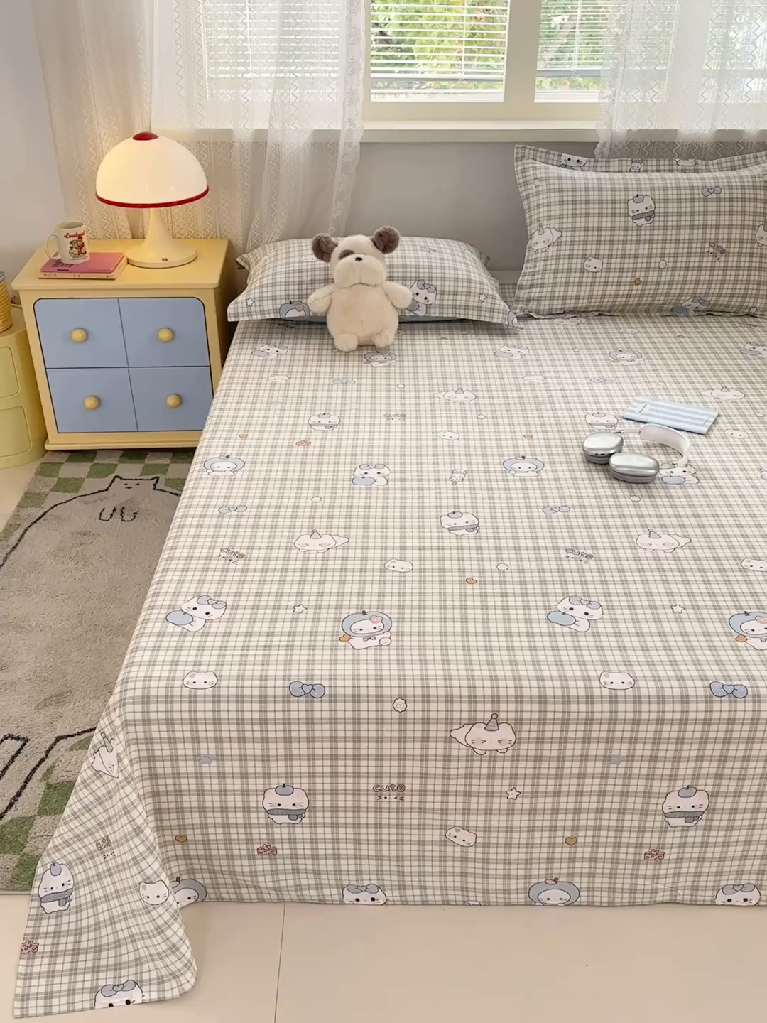 91家纺网 家纺一手货源 找家纺 拾物记 2026新款第一批12868A类全棉单品床单系列 元气小布