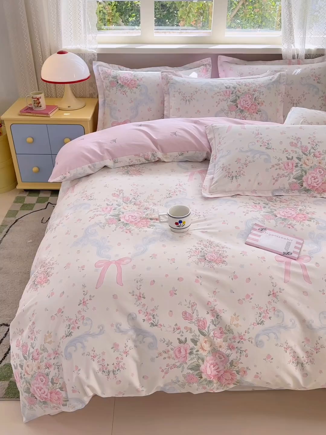 91家纺网 家纺一手货源 找家纺 拾物记 2026新款第一批12868A类全棉单品被套系列（预留7-9厘米的缩水尺寸，加厚金属双拉链头、暗线四面锁边，四角全棉绑带） 花漫歌