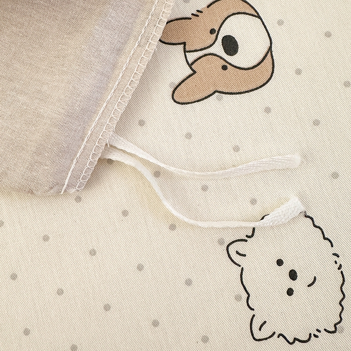 91家纺网 家纺一手货源 找家纺 拾物记 2026新款第一批12868A类新疆全棉单品被套系列（预留7-9厘米的缩水尺寸，加厚金属双拉链头、暗线四面锁边，四角全棉绑带） 简笔小汪