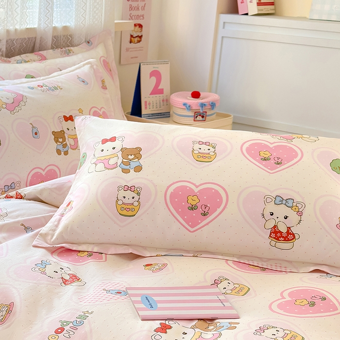 91家纺网 家纺一手货源 找家纺 拾物记 2026新款第一批12868A类全棉单品枕套系列 爱心喵