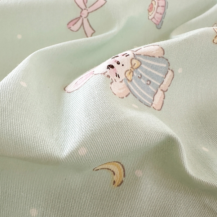 91家纺网 家纺一手货源 找家纺 拾物记 2026新款第一批12868A类全棉单品枕套系列 彩虹兔