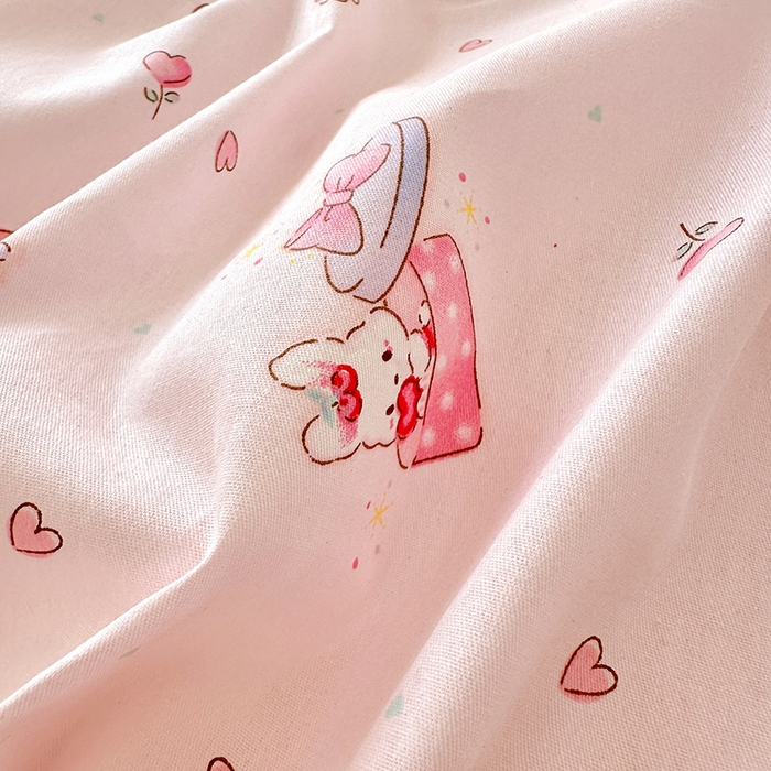 91家纺网 家纺一手货源 找家纺 拾物记 2026新款第一批12868A类全棉单品枕套系列 草莓小狗