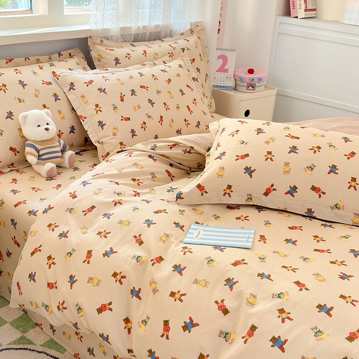 91家纺网 家纺一手货源 找家纺 拾物记 2026新款第一批12868A类新疆全棉单品被套系列（预留7-9厘米的缩水尺寸，加厚金属双拉链头、暗线四面锁边，四角全棉绑带） 开心派对