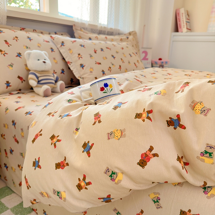 91家纺网 家纺一手货源 找家纺 拾物记 2026新款第一批12868A类新疆全棉单品被套系列（预留7-9厘米的缩水尺寸，加厚金属双拉链头、暗线四面锁边，四角全棉绑带） 开心派对