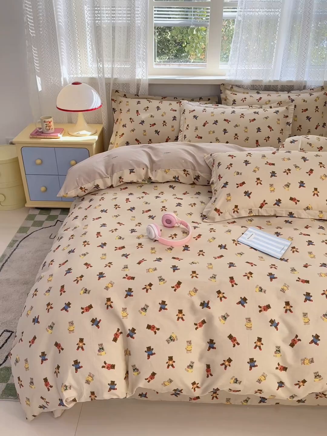 91家纺网 家纺一手货源 找家纺 拾物记 2026新款第一批12868A类新疆全棉单品被套系列（预留7-9厘米的缩水尺寸，加厚金属双拉链头、暗线四面锁边，四角全棉绑带） 开心派对