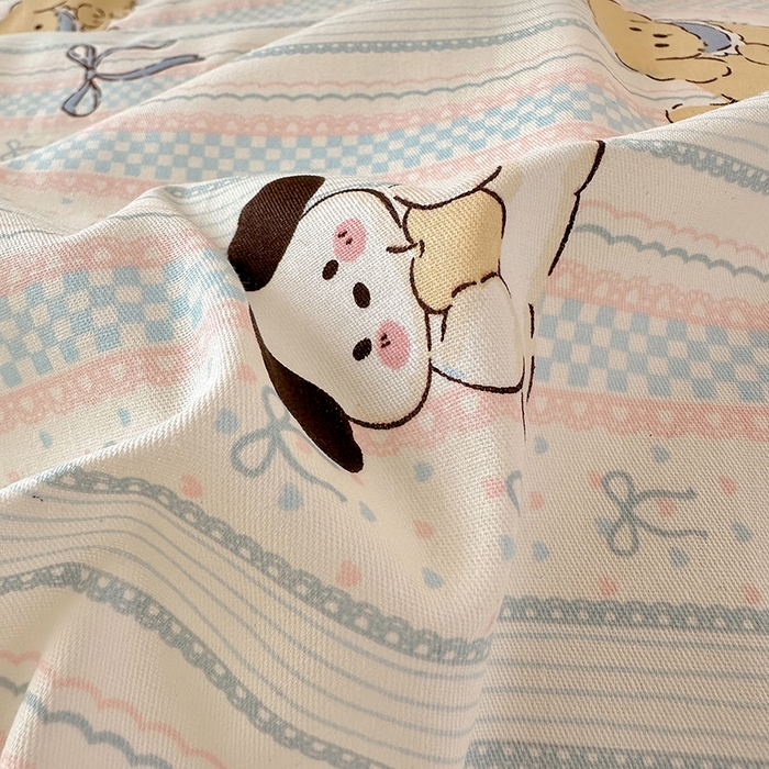 91家纺网 家纺一手货源 找家纺 拾物记 2026新款第一批12868A类全棉单品枕套系列 粉粉猫咪酱