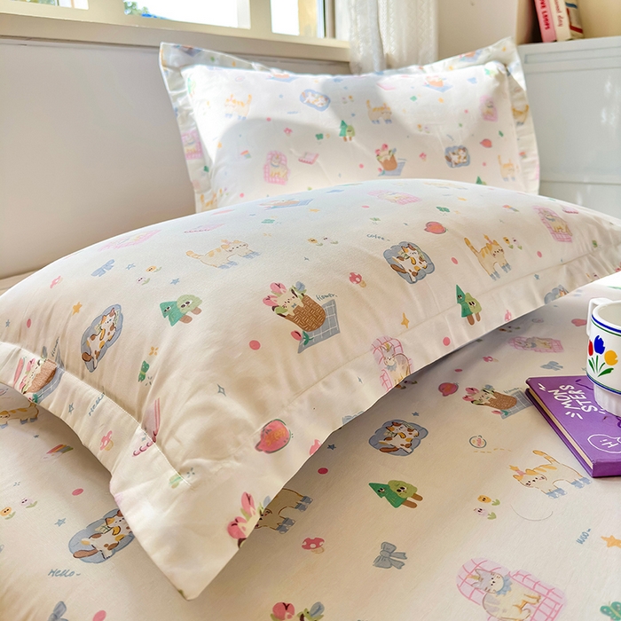 91家纺网 家纺一手货源 找家纺 拾物记 2026新款第一批12868A类全棉单品枕套系列 滚滚绣球团