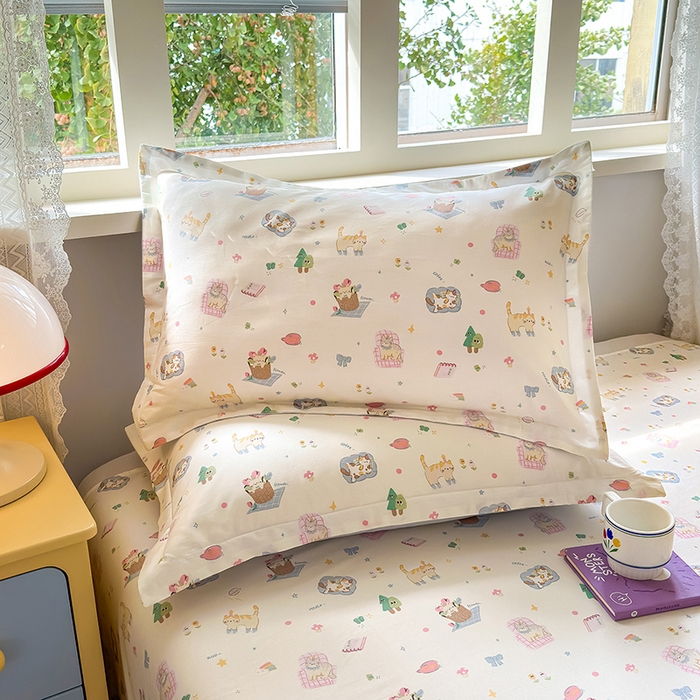 91家纺网 家纺一手货源 找家纺 拾物记 2026新款第一批12868A类全棉单品枕套系列 滚滚绣球团