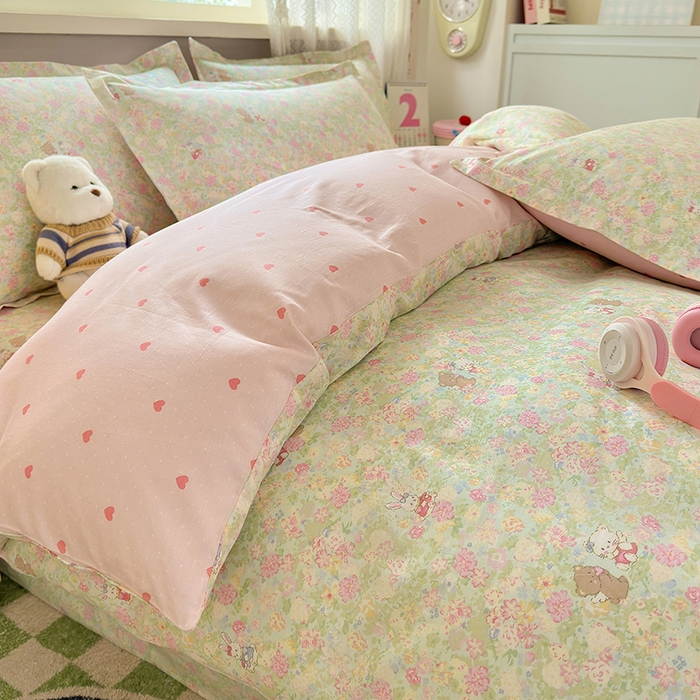 91家纺网 家纺一手货源 找家纺 拾物记 2026新款第一批12868A类新疆全棉单品被套系列（预留7-9厘米的缩水尺寸，加厚金属双拉链头、暗线四面锁边，四角全棉绑带） 美梦花园