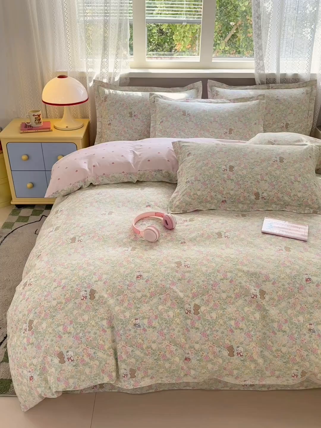 91家纺网 家纺一手货源 找家纺 拾物记 2026新款第一批12868A类新疆全棉单品被套系列（预留7-9厘米的缩水尺寸，加厚金属双拉链头、暗线四面锁边，四角全棉绑带） 美梦花园