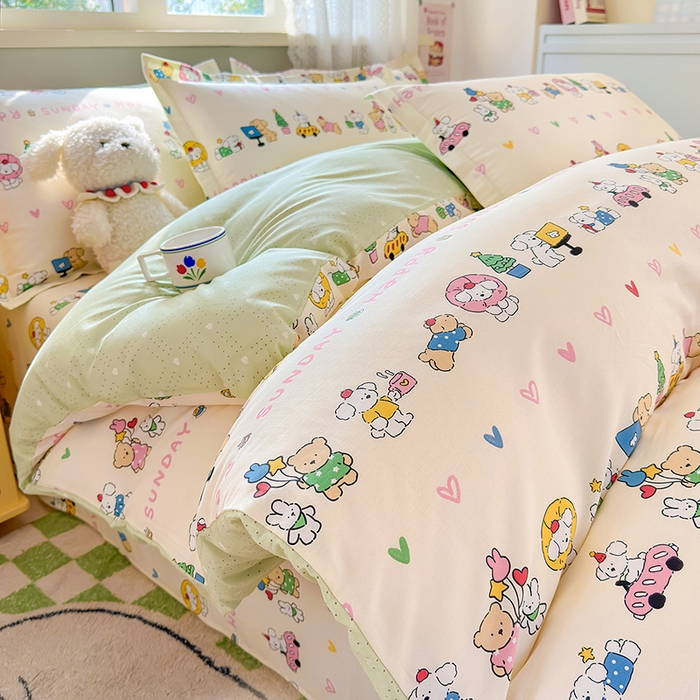 拾物记 2026新款第一批12868A类新疆全棉单品被套系列（预留7-9厘米的缩水尺寸，加厚金属双拉链头、暗线四面锁边，四角全棉绑带） 米咕日常