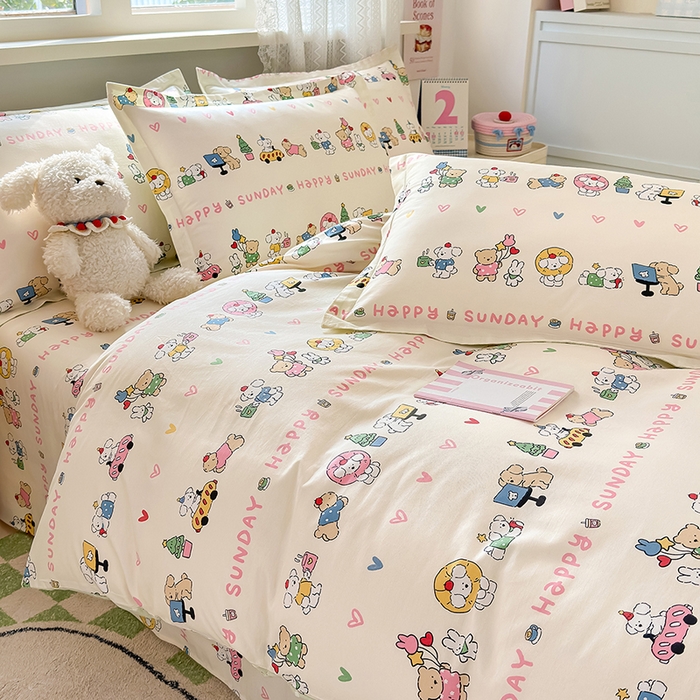 91家纺网 家纺一手货源 找家纺 拾物记 2026新款第一批12868A类新疆全棉单品被套系列（预留7-9厘米的缩水尺寸，加厚金属双拉链头、暗线四面锁边，四角全棉绑带） 米咕日常