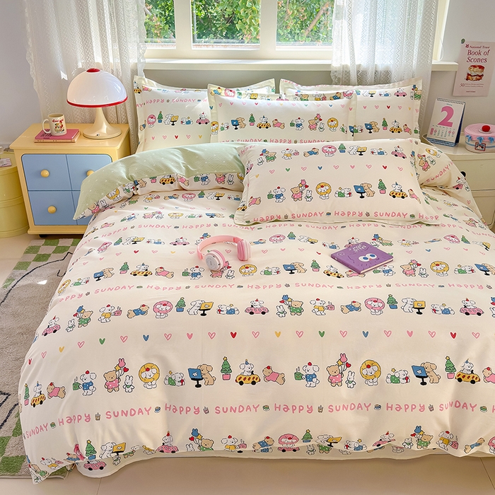 91家纺网 家纺一手货源 找家纺 拾物记 2026新款第一批12868A类新疆全棉单品被套系列（预留7-9厘米的缩水尺寸，加厚金属双拉链头、暗线四面锁边，四角全棉绑带） 米咕日常