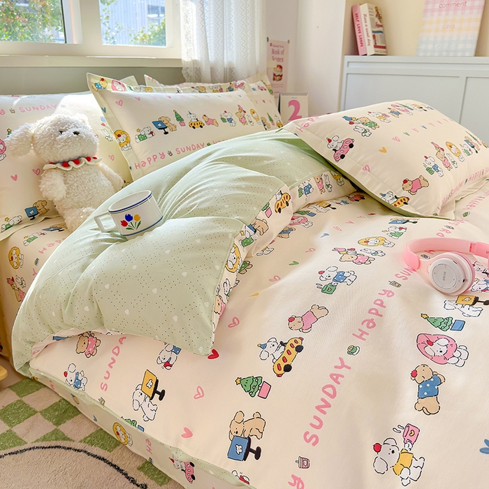 91家纺网 家纺一手货源 找家纺 拾物记 2026新款第一批12868A类新疆全棉单品被套系列（预留7-9厘米的缩水尺寸，加厚金属双拉链头、暗线四面锁边，四角全棉绑带） 米咕日常