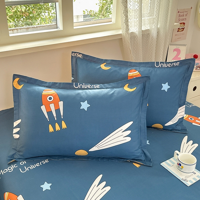 拾物记 2026新款第一批12868A类全棉单品枕套系列 快乐宇航员