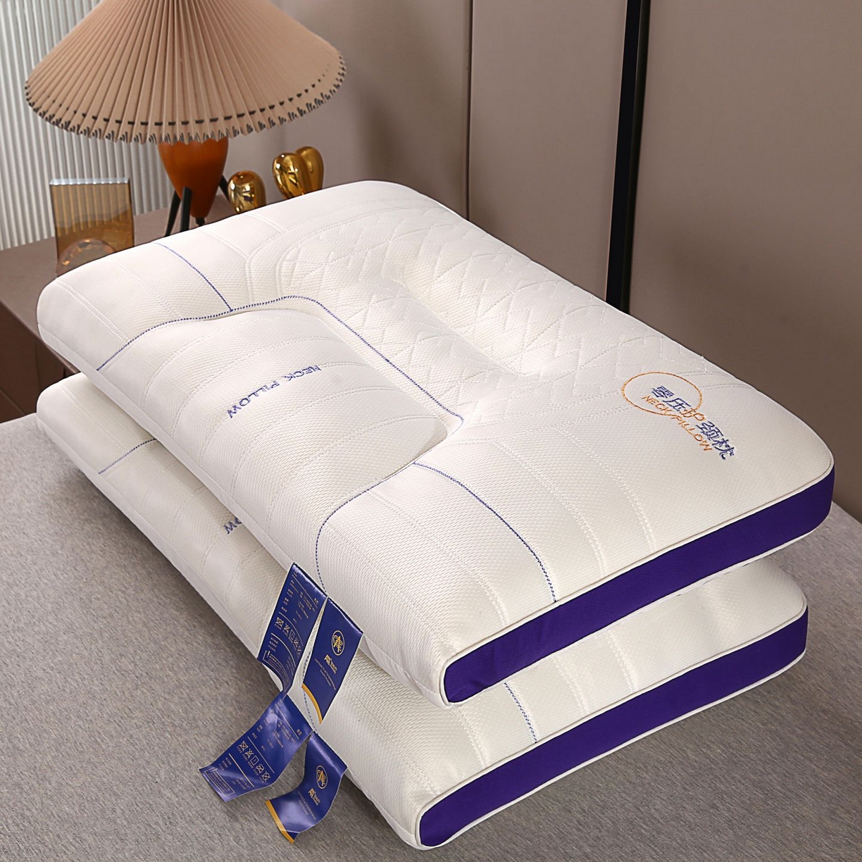 91家纺网 家纺一手货源 找家纺 永乐枕芯 2025新款透气乳胶零压护颈枕头成人护颈椎助旬睡眠家专用枕头枕芯 零压护颈枕低枕