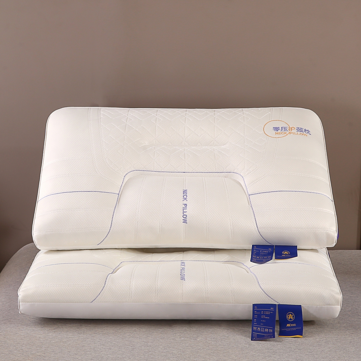 永乐枕芯 2025新款透气乳胶零压护颈枕头成人护颈椎助旬睡眠家专用枕头枕芯 零压护颈枕低枕