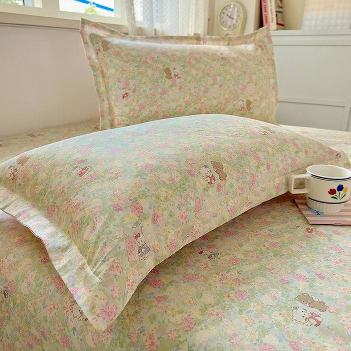 91家纺网 家纺一手货源 找家纺 拾物记 2026新款第一批12868A类全棉单品枕套系列 美梦花园