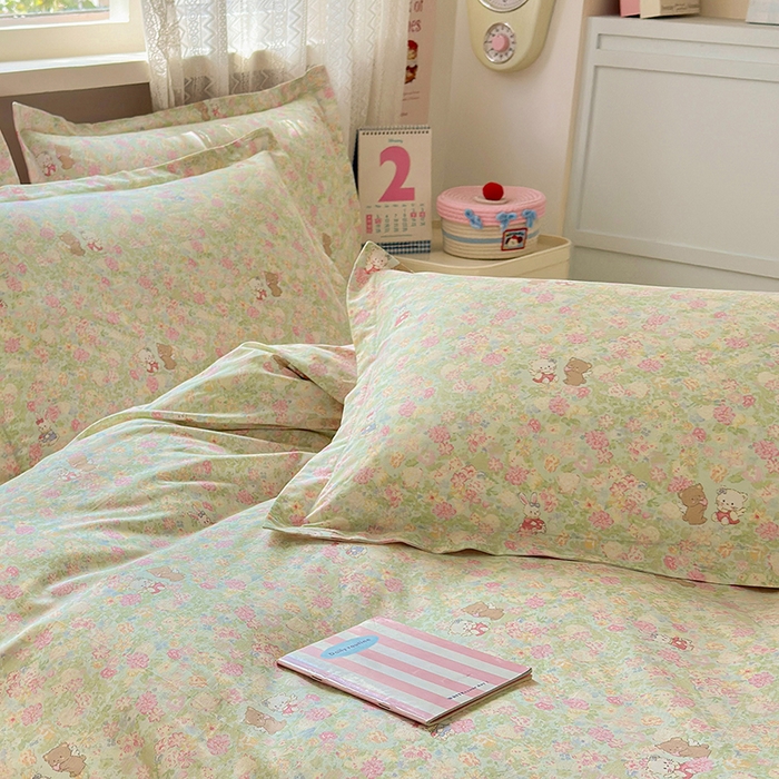 91家纺网 家纺一手货源 找家纺 拾物记 2026新款第一批12868A类全棉单品枕套系列 美梦花园