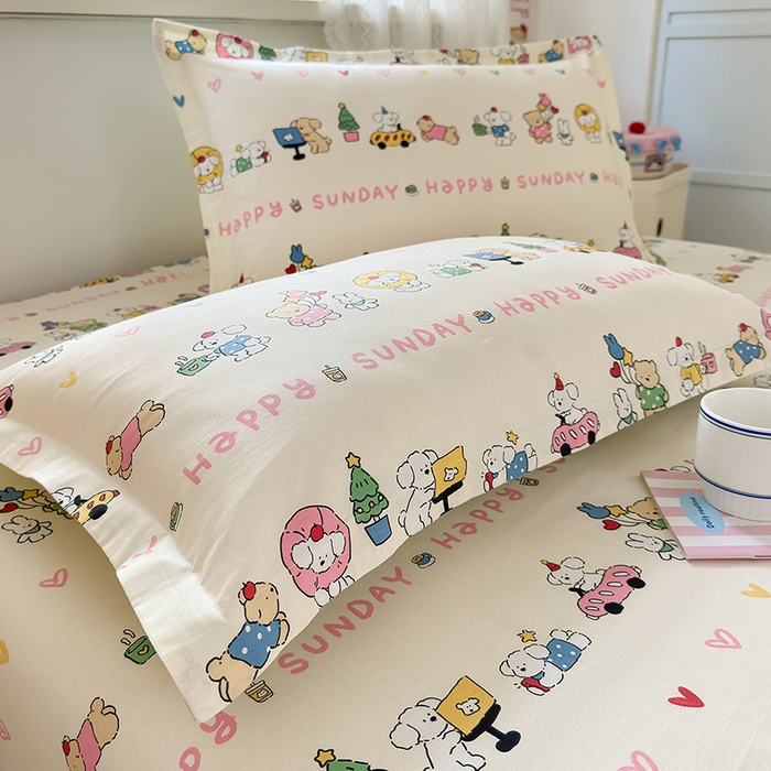 91家纺网 家纺一手货源 找家纺 拾物记 2026新款第一批12868A类全棉单品枕套系列 米咕日常