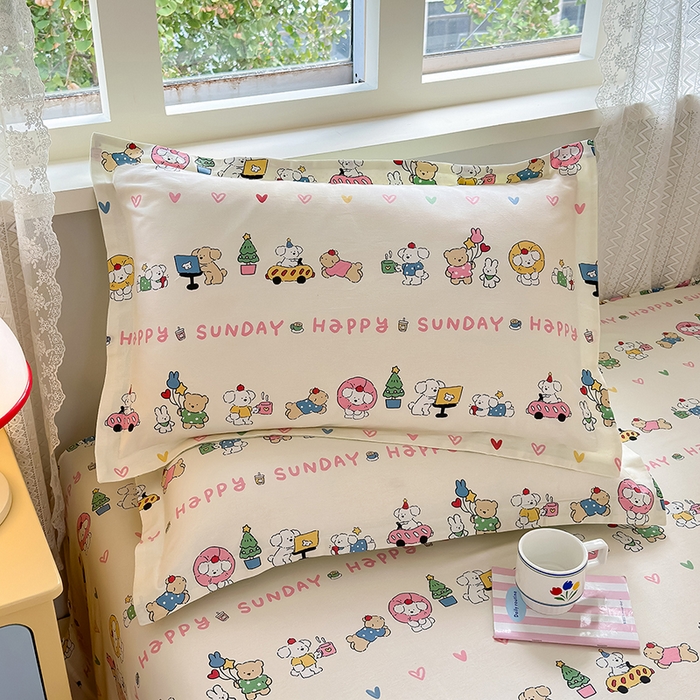 91家纺网 家纺一手货源 找家纺 拾物记 2026新款第一批12868A类全棉单品枕套系列 米咕日常